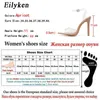 Sandals Eilyken Fashion PVC STILETTOS HIGH HIELS HAYELS CANDALS POINGEDE TEE BOCKLE BASTING PRADE PUMPS LADIES SHOES J240402