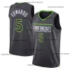 Maglie da basket Anthony Edwards Karl Anthony Towns Rudy Gobert Uomo 2023-24 Maglia City Authentic