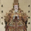 Tapisseries Mazu Empress Statue Rétro Tangka Brodé Décoration de la maison Peinture suspendue