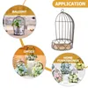 Candle Holders Metal Stands Decorative Flower Holder Bird Cage Bracket Birdcage Wall-mounted Lanterns Flowerpot