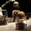 Storage Bottles Glass Tank Jars With Spherical Cork Food Cute Ball Candy Clear Coffee Canister Airtight For Kitchen