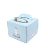 Gift Wrap 100 Set 8 Inch Cake Box With Window Handle Kraft Paper Cheese Kids Birthday Wedding Home Party Soldier Supplier