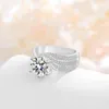 TBCYD 5CT D Color Diamante Solitario Anillo para Mujeres GRA 925 Plata Esterlina Banda de Boda de Lujo Fiesta Joyería Fina 240402