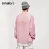 Men's T Shirts INFLATION Embossed Faux-Suede Long-Sleeve T-Shirts Unisex Spring Colorful Drop Shoulder TShirts