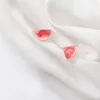 Stud Earrings Ruifan Cute Asymmetrical Silica Gel Red Watermelon Pure 925 Sterling Silver For Women Girls Fine Jewelry YEA363