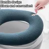 Toilet Seat Covers Thicken Cover Mat With Carry Handle Winter Warm Soft Washable Case Lid Pad Bathroom Accessory