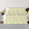 Couvertures Fern Green Mini Vichy Check Plaid Respirant Doux Flanelle Sprint Géométrique Tartan Couverture Pour Canapé Voiture Chambre