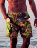 Herren-Shorts, Herren-Shorts, Badeshorts, Badehose, Drstring Leaf Flamingo Graphics, schnell trocknend, kurz, lässig, für den Urlaub, Haian Micro ElasticC240402