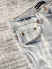 Diseñador Púrpura Jeans Men Mujeres pantalones Púrpuras pantalones cortos de verano Pantalones de mezclilla bordados pantalones cortos de mezclilla púrpura