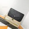 Fashion designer bag woman shoulder bags with box handbag purse clutch wallet card holders three in one