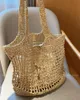 Designer de moda Bolsas de praia Raffia Casual Tote Womens Luxury Tito Bag Hollo