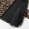 Gilets pour femmes mode imprimé léopard 2024 coton gilet femme sans manches à lacets col rond dames arc décoration gilet hauts