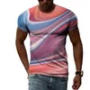 Summer Fashion Abstract Color Graphic T Shirts For Men Casual 3D Print Tee Hip Hop Harajuku Personlighet Rund hals Kort ärm 240318