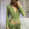 Einzelhandel Trainingsanzug Damen Solid Velvet Slim Fit Sportanzug Reißverschluss 2-teiliges Set Damen Kapuze Langarm Mantel Jacke Hohe Taille Dünne Hosen Herbst Designerkleidung