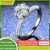 Cluster Ringen Luxe PT950 Platina Diamanten Ring Voor Vrouwen Eeuwige Bruiloft Sieraden Echte GRA VVS 1 Moissanite Bruid Accessoires