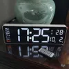 Calendario grande orologio da parete digitale a LED con doppio allarme Termometro temperatura per camera da letto Soggiorno Tavolo Decorazione desktop 240329