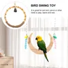 Other Bird Supplies Wooden Playset Parrot Summer Hammock Hanging Swing To Climb Cage Toys Stand Training