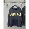 Ontwerper Hoodie Balencigs Fashion Hoodies Hoody Mens Sweaters Hoogwaardige 24SS B Home Hoogwaardige gele tape Gedrukt OS Loose Fit V9Y4