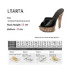 Talltor kvinnors skor Rhinestone Nightclub Chunky Heels High Model Catwalk Steel 8661 Series 13cm Heel 3CM Platform LFD