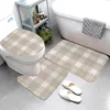 Tapetes de banho antiderrapante tapete de chuveiro banheiro carpetshower minimalista grade linha estilo impresso decoração absorvente banheira tapete