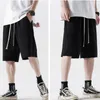 Men's Shorts Summer casual knitted beach shorts bag Drstring Streetwear elastic waist gym basketball jogger sports pants S-4XLC240402