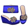 Dress Shoes Elegant Italian And Bags Matching Set With Appliques Wedges For Women Wedding Bride Slip On High Heels Pumps