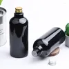 Storage Bottles 12pcs 500ml Empty Black PET Aluminum Cap Big Cosmetic Shampoo Perfume Oil For Liquid Soap Shower Gel Skin Care