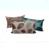 Pillow Nordic Green Leaf Blue Pink Tree Elegant Custom Case Printed Designer Cover Rectangle 3050 Mint Garden Sofa Decor