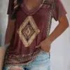 Ethnic Womens Top Spring/Summer New Double Layered Neck Short Sleeved T-shirt {Kategori}