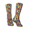 Chaussettes pour hommes Hip Hop rétro Art fou unisexe chien Style de rue motif imprimé nouveauté équipage chaussette garçons cadeau