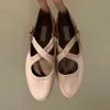 Designer luksus butów balet baletu baletowe puste mole sandałowe muły okrągłe głowa nr ryton buta buta mary oryginalne skórzane buty mokasyna slajd