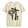 T-shirts pour hommes Y2K T-shirt en coton Harajuku Graphic Print surdimensionné Punk manches courtes Goth Retro Top Hip Hop Streetwear Tee Mode