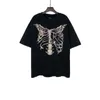 Bone print repeat wash short sleeve T-shirt high street fashion brand youth student LARGE T-SHIRT