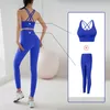 Yogaset Sportbeha en legging voor dames Jogging 2-delige set Yoga Sport Dames Gymset Kleding Sportkleding Dameskleding240325