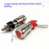 2PCS Binding Post Connector, Binding Post Cable Terminals for Audio Video Speaker Amplifier Subwoofer, Push Style Free-Soldering