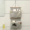 Storage Boxes Hanging Bag With Holes Bathroom Door Pouch Multiple Pockets For Sunglasses Hair Accessories Capacity Wall Home