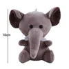 Cadeaux de fête 10 cm Tigre Jungle Frère Singe Éléphant Peluche Jouet Poupée Porte-clés En Peluche