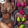 Women's Swimwear PULABO Sexy V-bar Underwired Bra Push Up Bikini Women Female Swimsuit Two-pieces Set V Wire Bather Bathing Suit Swim