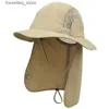 Wide Brim Hats Bucket Hats Summer UV Blocking Bucket Hat Outdoor Hiking Golf Hat Adjustable UPF50+ Sun Hat For Women Men Breathale Mesh With Neck Fl L240402