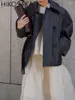 女性用ジャケットターンダウンカラーダブル胸肉カジュアルデニム女性ゆるいファッションビンテージ日本語コート2024スプリングアウトウェア