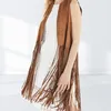 Women's Vests Soft Suede Women Vest Long Tassels Vintage Fringed Waistcoat With Hollow Hole