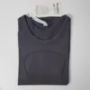 LLCヨガ服lu-088女性ヨガTシャツレディースTシャツ高弾性通気性ランニングトップクイック乾燥シームレススポーツサイクリングジムウェアルーグッド