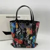 Designer Tote Tassen voor vrouwen opruiming Sale schouder Japanese lingge originele tas Nieuw 6x6 rooster dames gekleurde oceaan glanzende graffiti bedrukte enkele handtas