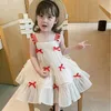 2024 Dziewczyny i dziewczyny Summer Słodka sukienka Baby Girl Bow Księżniczka Dress 240402