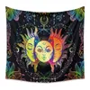 Tapestries Colorful Burning For Sun Moon Tapestry Star Floral Print Mandala Wall Hanging Blanket Background Home Decora