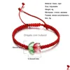 Charme Pulseiras Luz Luxo Ponta De Vidro Flor Beads Handmade Tecido Corda Ajustável Moda Amizade Bangles Drop Delivery Jewel Dhzup