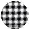 Filtar Houndstooth Round Filt Navy Blue White Traveling Flanell Throw Super Warm Living Room Design Bed Bread Gift Idea