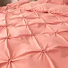 Bedding Sets High Quality 3D Pinch Pleated Duvet Cover Set 220x240 Solid Color Single Double Twin