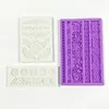 Bakvormen 3 Stuks Barok Fondant Schimmel Scroll Grens Kant Mallen Curlicues Siliconen Voor DIY Taart Snoep Decoratie Pol