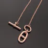 Fashion Pig nose OT buckle necklace lovers Pendant Necklaces for men Women Party Wedding Jewelry baptism jewelry